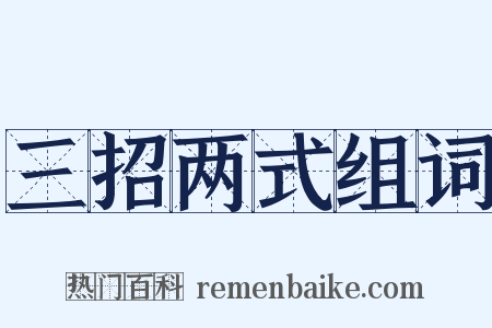 三招两式组词是什么意思的图片